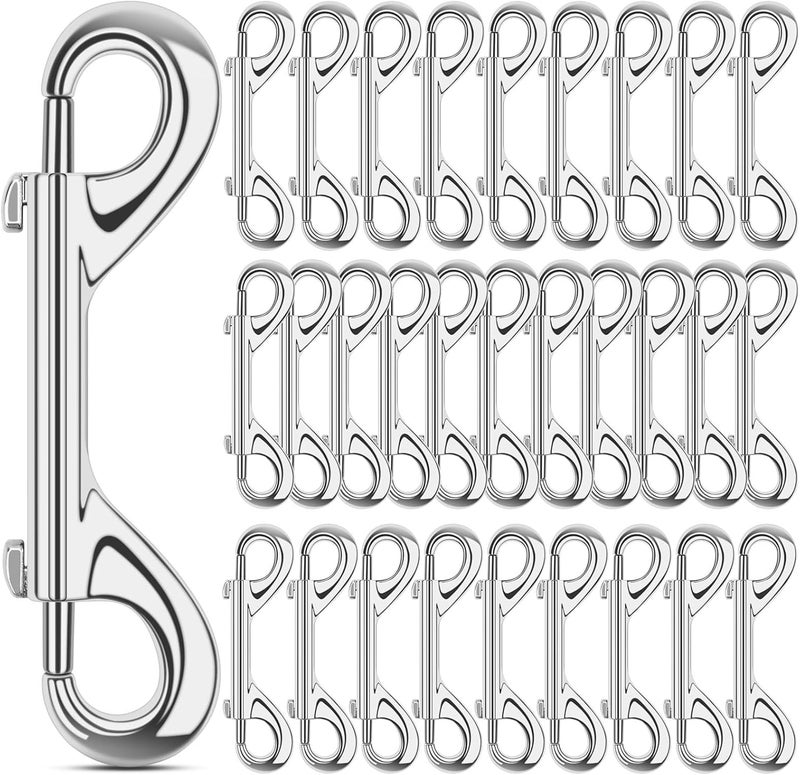ERKOON 3.5 inch Double Ended snap Hooks,110lbs Metal Clips Load Capacity Zinc Alloy Double Sided Clips Heavy Duty Trigger Snap for Dogs Leashes/Water Bucket/Horse Feed/Hammocks Bolt snap - Image 1